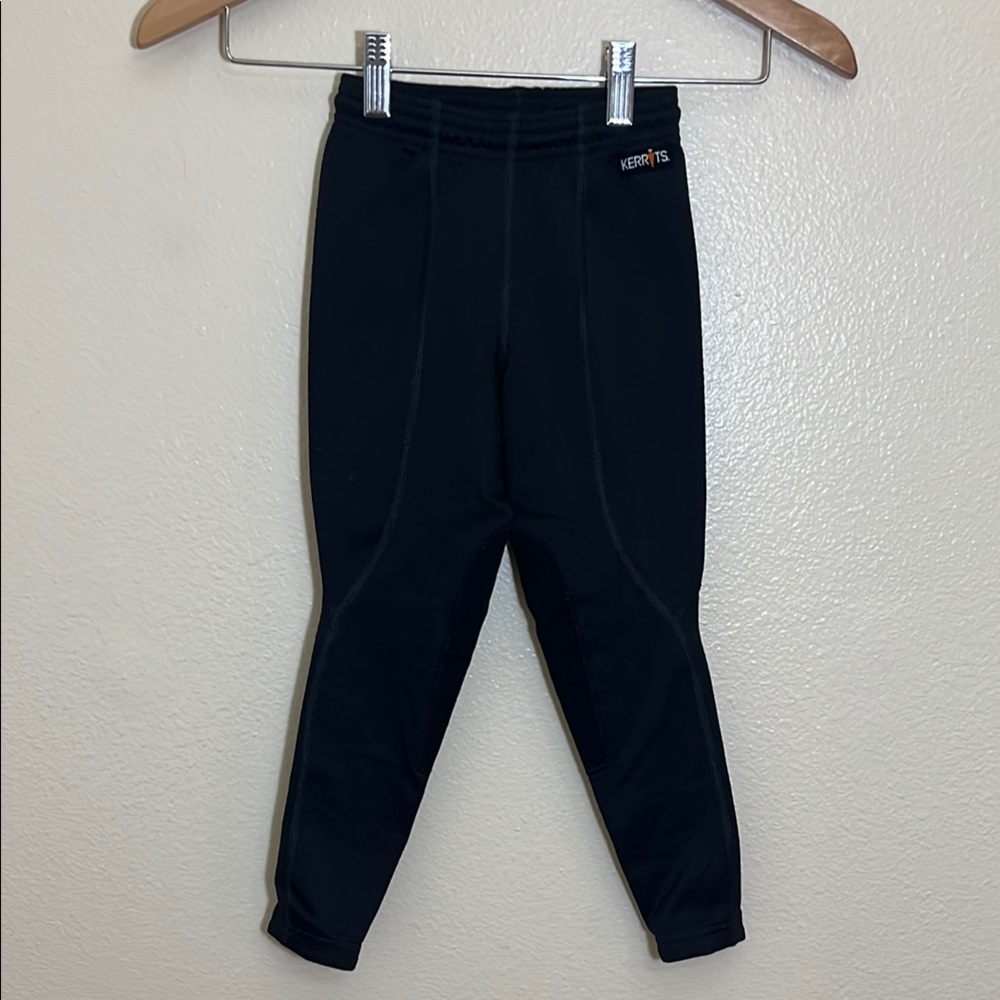 Kerrits Equestrian Black Riding Extended Knee Patch Leggings Pants